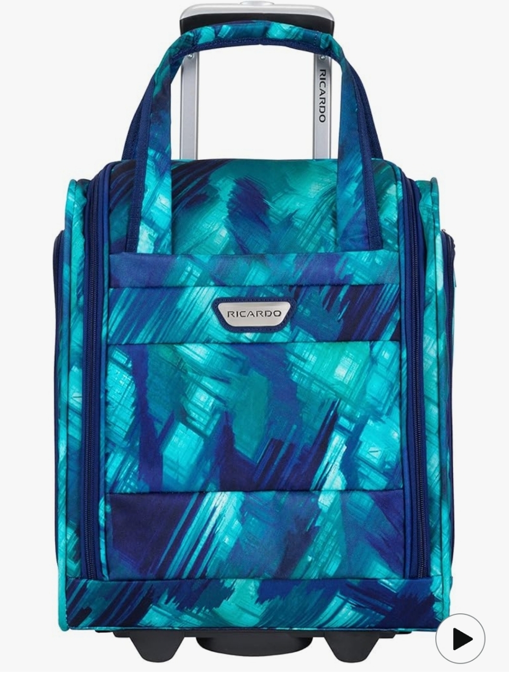 Ricardo Beverly Hills Teal & Navy Rolling Carry-On